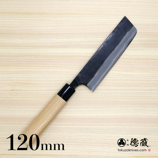 徳蔵　白鋼　黒打仕上　菜切包丁　桜柄