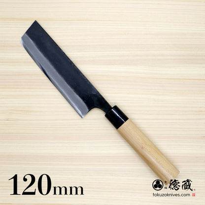 徳蔵　白鋼　黒打仕上　菜切包丁　桜柄