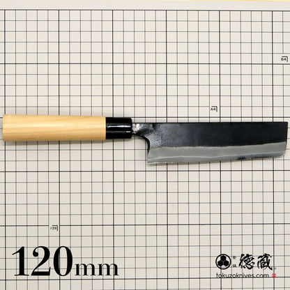 徳蔵　白鋼　黒打仕上　菜切包丁　桜柄