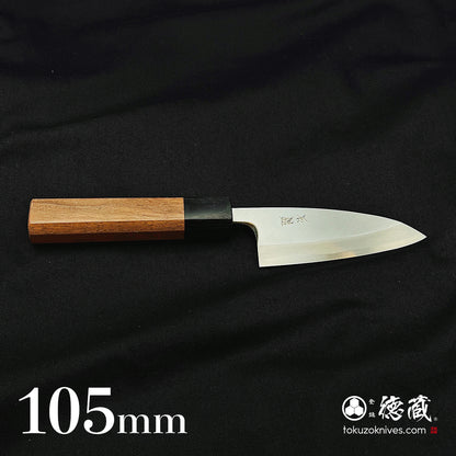 青二　磨き仕上　厚出刃包丁　胡桃八角柄