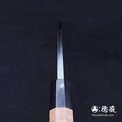 青二　磨き仕上　厚出刃包丁　胡桃八角柄