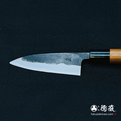 青一　黒打仕上　小包丁　胡桃柄