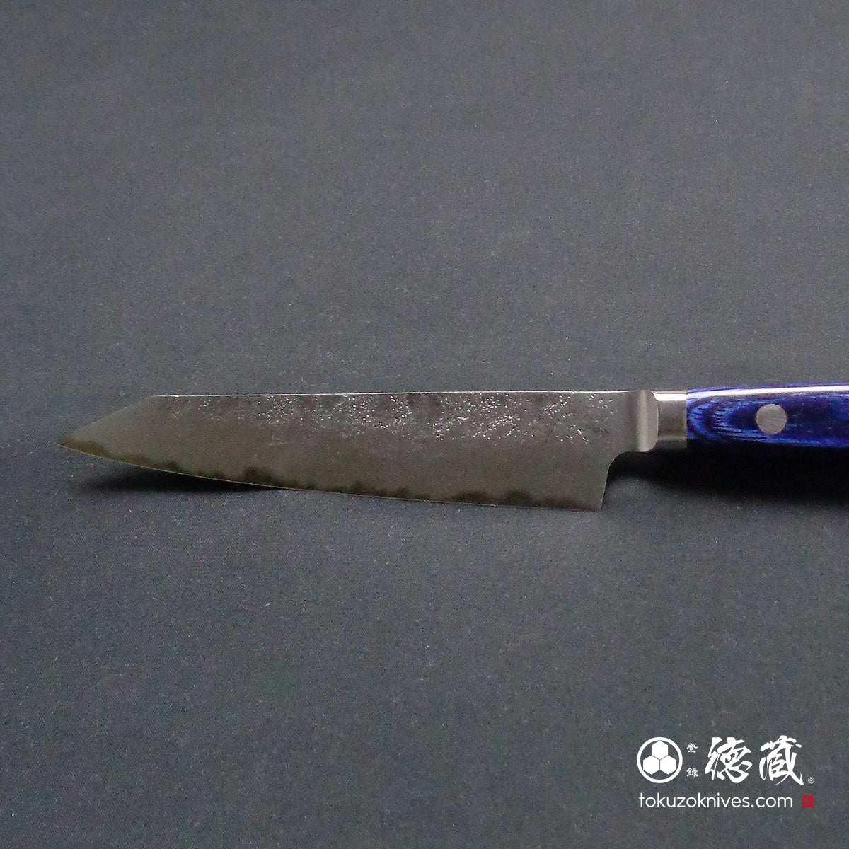 青二　切付ペティ包丁　青ハンドル