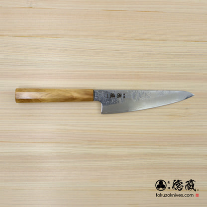 AUS8　梨地仕上　SC三徳包丁　オリーブ柄