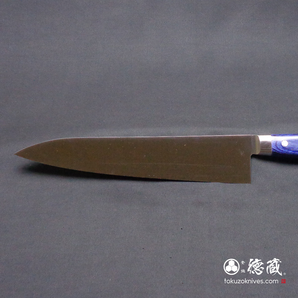 AUS8　磨き仕上　牛刀包丁　青ハンドル