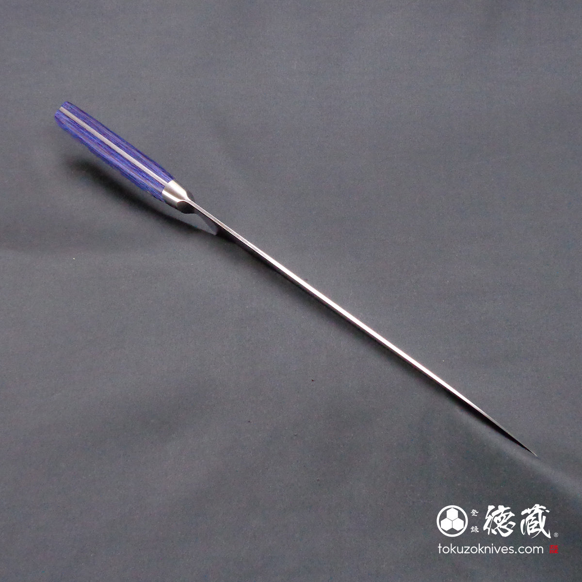 AUS8　磨き仕上　牛刀包丁　青ハンドル