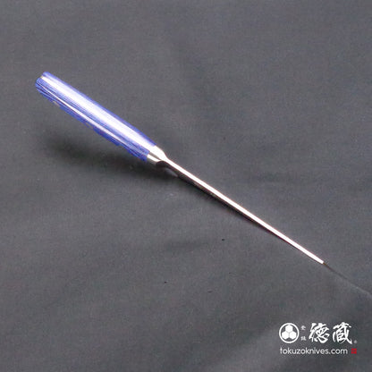 AUS10　切付ペティ包丁　青ハンドル
