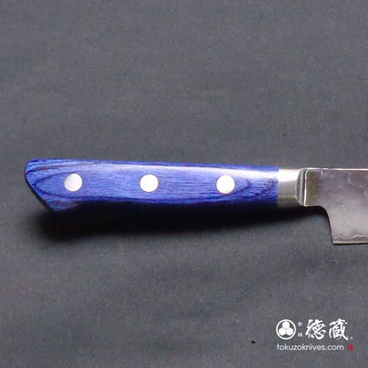 AUS10　切付ペティ包丁　青ハンドル