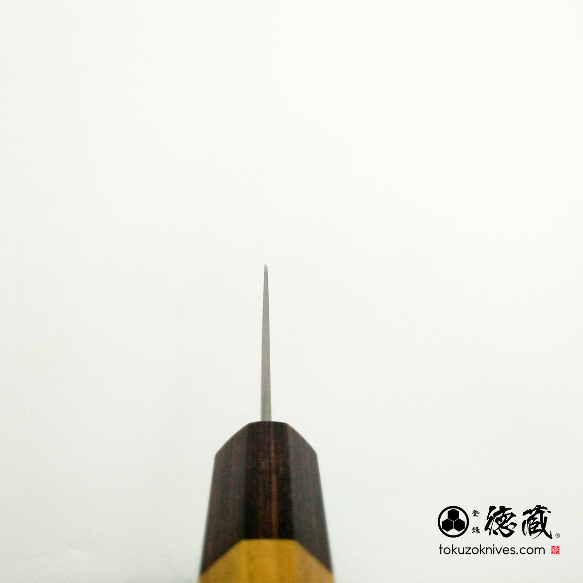白一　ペティナイフ　ケヤキ八角柄