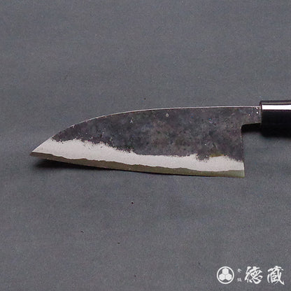 青二　黒打仕上　伊予型菜切包丁　胡桃柄