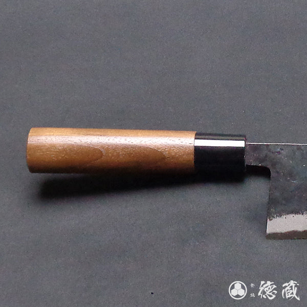 青二　黒打仕上　伊予型菜切包丁　胡桃柄