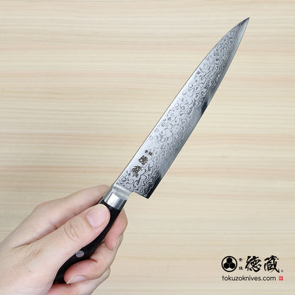 VG10 Damascus Petty Knife Black Handle
