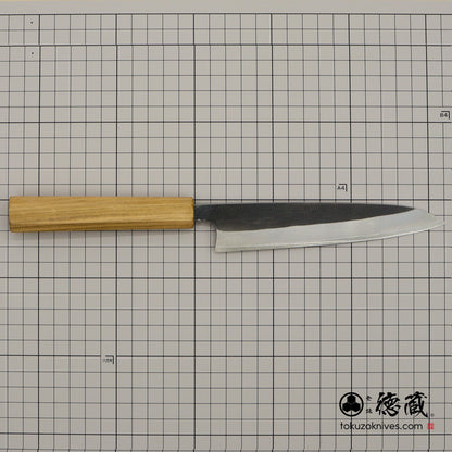 白二　黒打仕上　ペティナイフ　サクラ八角柄
