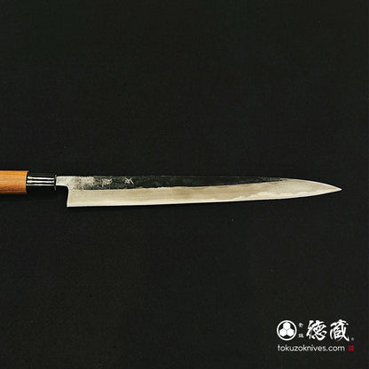 青二　黒打仕上　筋引包丁　胡桃柄