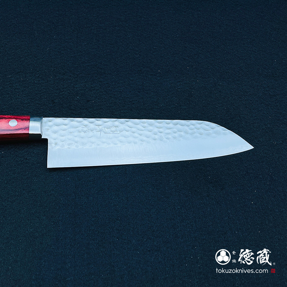 VG1　三徳包丁　赤ハンドル