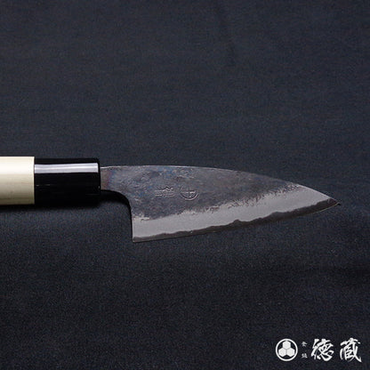 青二　黒打仕上　小包丁　朴柄