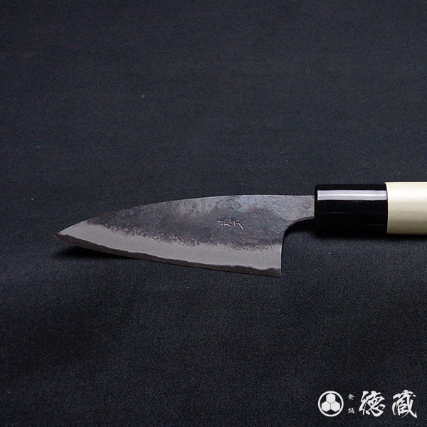 青二　黒打仕上　小包丁　朴柄