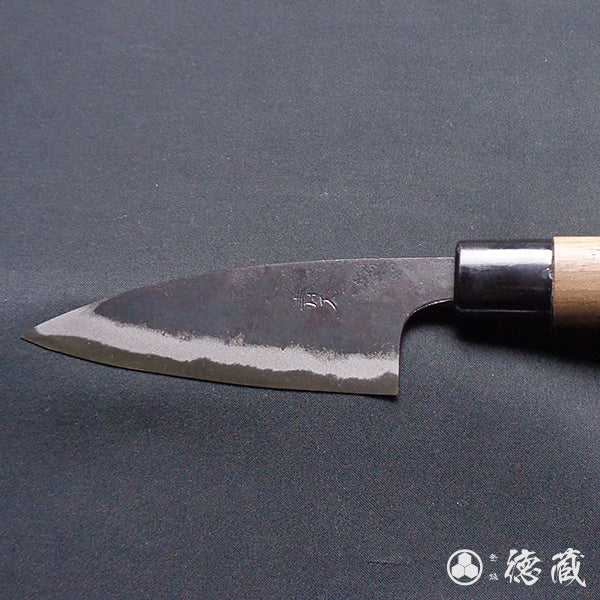 青二　黒打仕上　小包丁　胡桃柄
