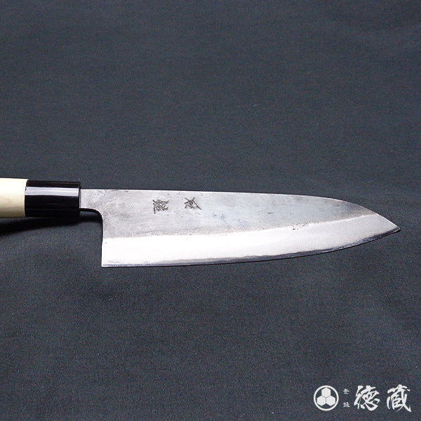 青二　黒打仕上　三徳包丁　朴柄