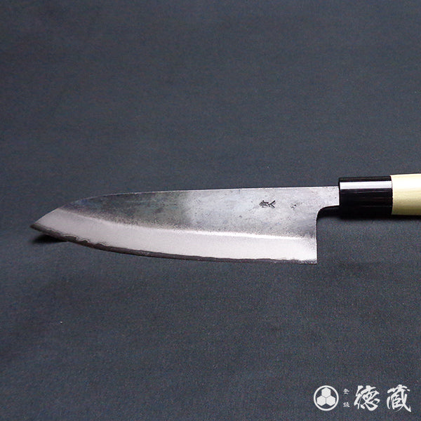 青二　黒打仕上　三徳包丁　朴柄