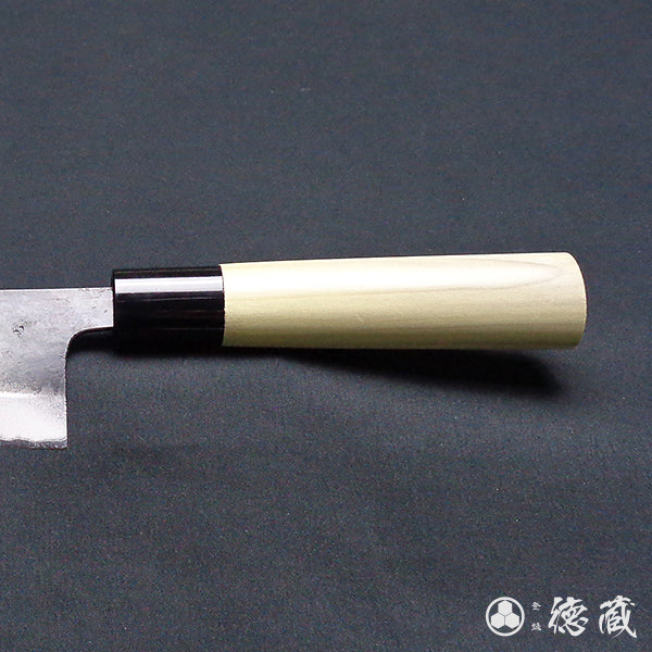 青二　黒打仕上　三徳包丁　朴柄