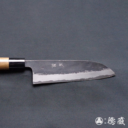 青一　黒打仕上　三徳包丁　胡桃柄