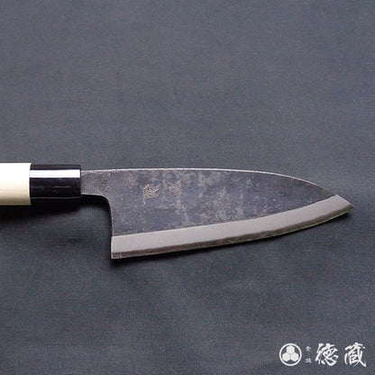 Blue-2  blackened finish  Thick Deba-knife  Park handle