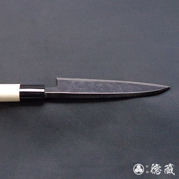 Blue-2  blackened finish  Thick Deba-knife  Park handle