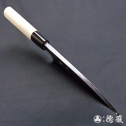 Blue-2  blackened finish  Thick Deba-knife  Park handle