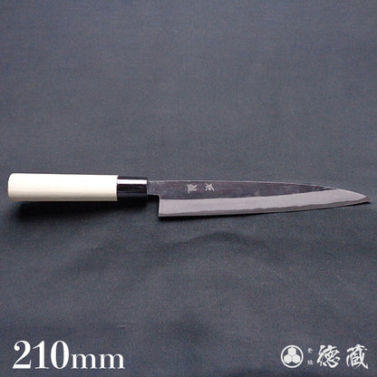 青二 淬火留黑加工 切割刀 朴木手柄