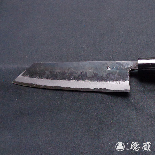 青二　黒打仕上　文化包丁　朴柄
