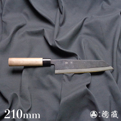 青二　淬火留黑加工　切付包丁　胡桃手柄