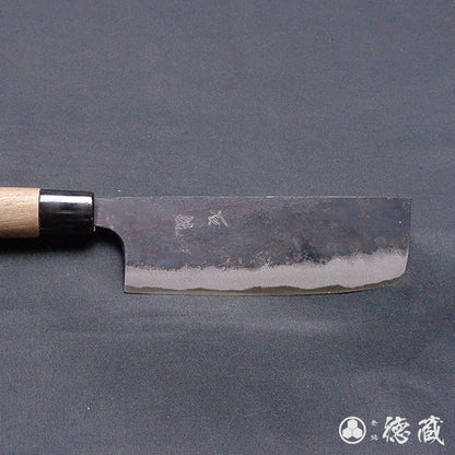 青二　黒打仕上　菜切包丁　胡桃柄