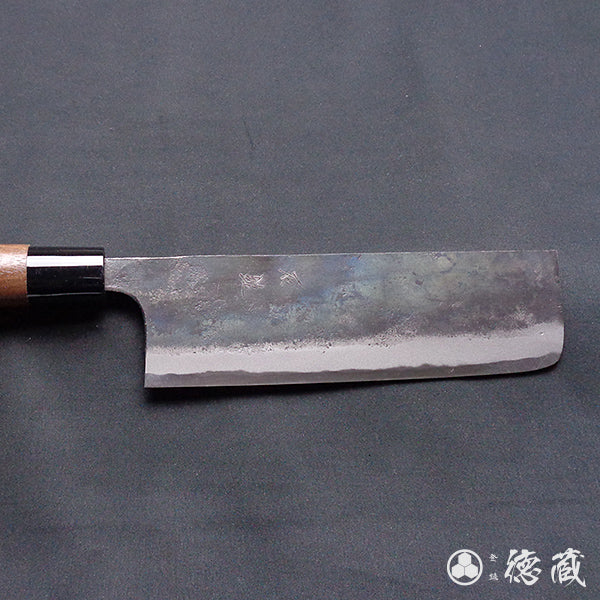 白一　黒打仕上　菜切包丁　胡桃柄
