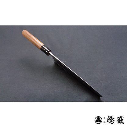 白一　黒打仕上　菜切包丁　胡桃柄
