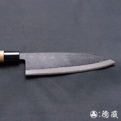 青二　黒打仕上　伊予型舟行包丁　胡桃柄