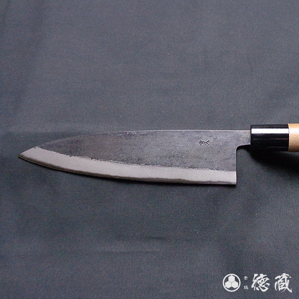 青二　黒打仕上　伊予型舟行包丁　胡桃柄