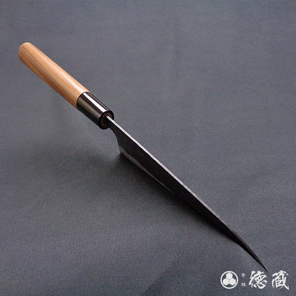 青S 黑色锤纹加工 三德刀 胡桃木手柄