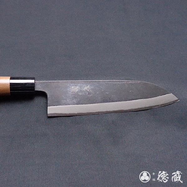 青二　黒打仕上　三徳包丁　胡桃柄
