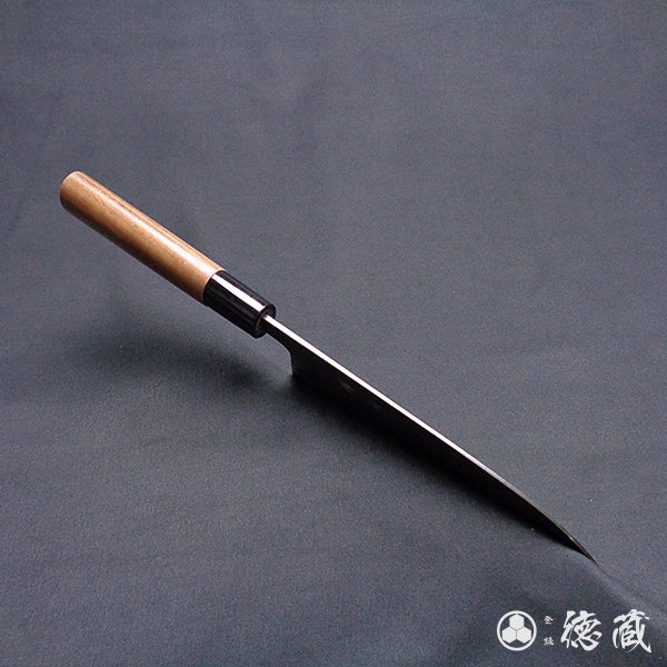 青二　黒打仕上　三徳包丁　胡桃柄