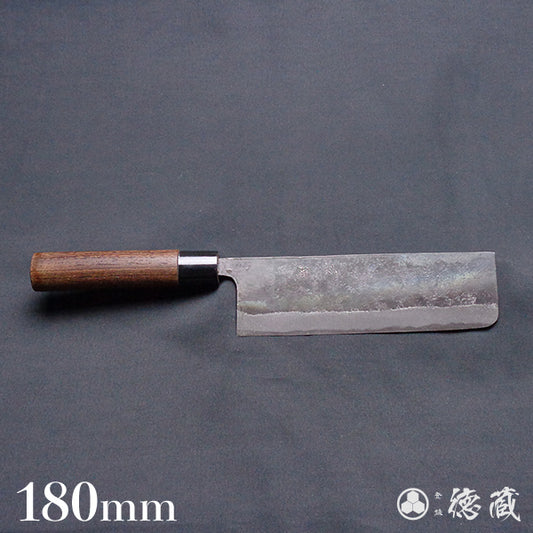 青二　黒打仕上　菜切包丁　ウエンジ柄