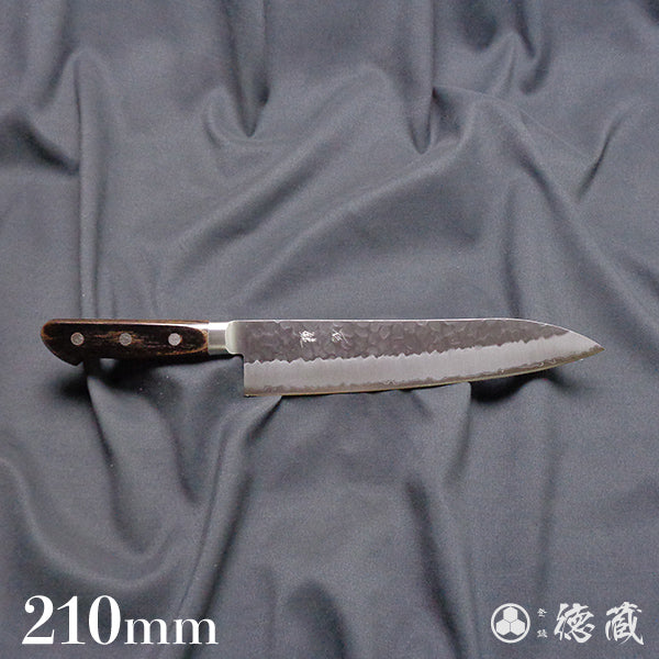 青S 槌面加工 牛刀 焦茶色手柄