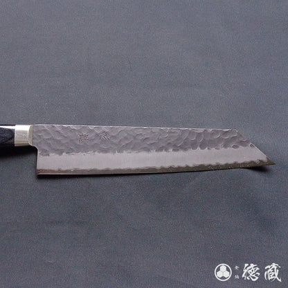 青Ｓ　黒肌槌目仕上　切付包丁　黒ハンドル