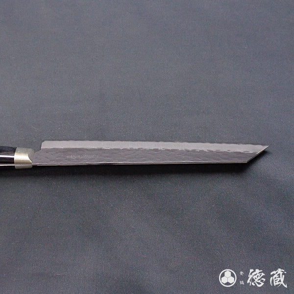 青Ｓ　黒肌槌目仕上　切付包丁　黒ハンドル