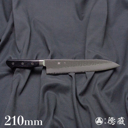 A8 槌面加工 剑型三德刀 黑色手柄