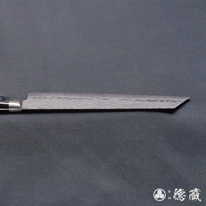 AUS8　槌目仕上　切付包丁　黒ハンドル