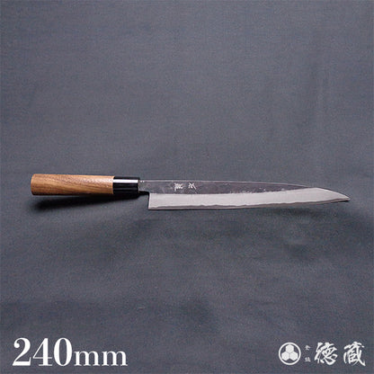 青二　黒打仕上　筋引包丁　胡桃柄