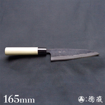 青二　黒打仕上　捌き包丁　朴柄