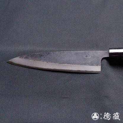 青二　黒打仕上　捌き包丁　朴柄