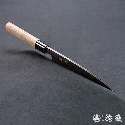 青二 黑面锻造加工 舟行刀 胡桃木手柄